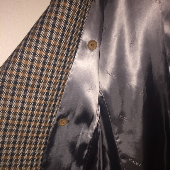 Escada by Margaretha Ley New Wool Plaid Coat Sz 42 - Picture 5 of 8